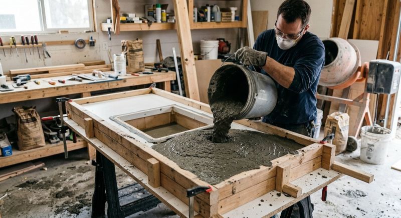Cement Counter Installation in Marin County, CA