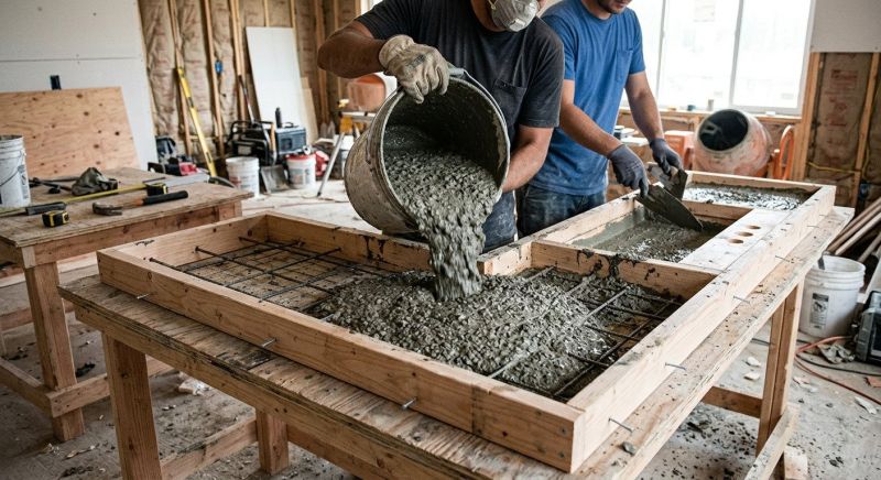 Concrete Counter Installation in Sonoma County, CA