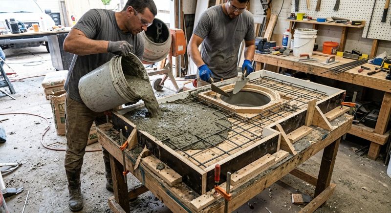 Poured Countertop Installation in Napa, CA