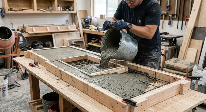 Cement Countertop Pouring in Santa Rosa, CA