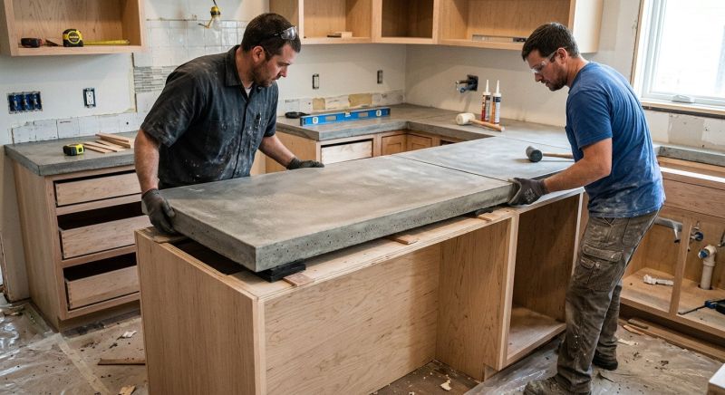 Concrete Counter Installation in Marin County, CA